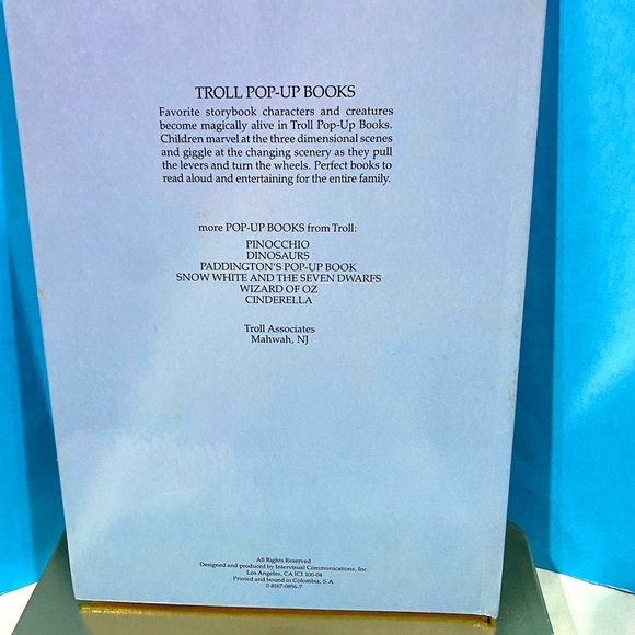 CINDERELLA VTG 90’s A TROLL POP-UP BOOK HARDCOVER A CUTE CLASSIC TALE! - Picture 16 of 16